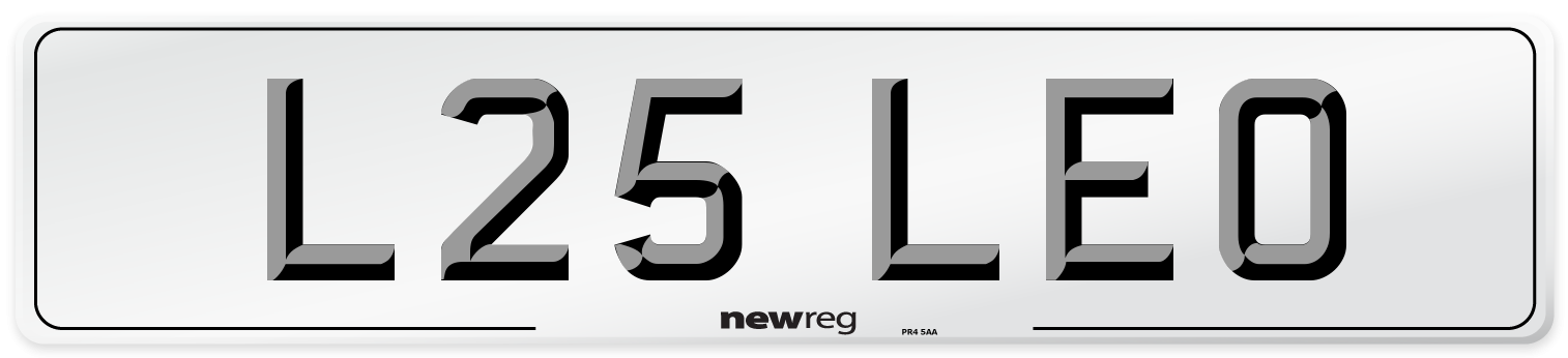 L25 LEO Number Plate from New Reg